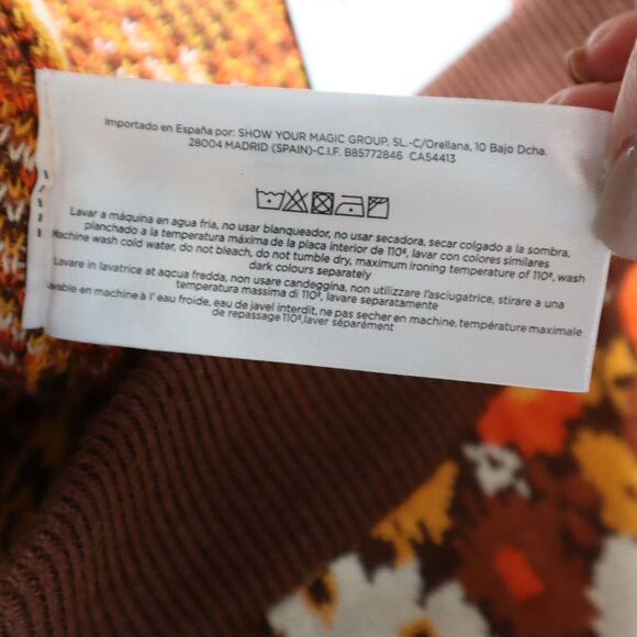 Compania Fantastica Knit Pants‎ Womens Brown Boho Hippie Retro Festival 70's NWT - Picture 8 of 12